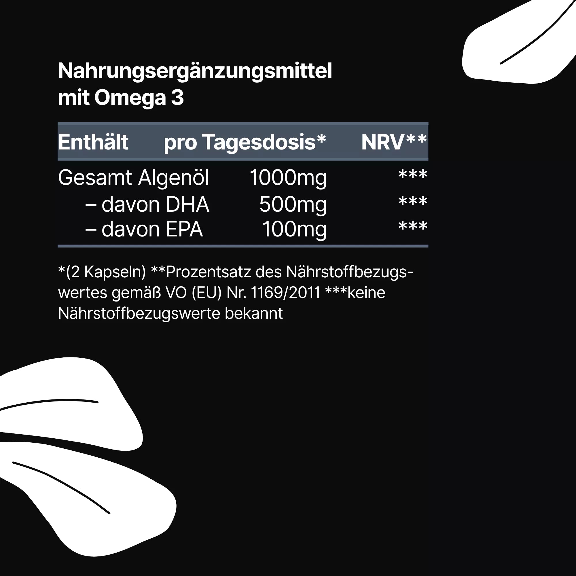Omega 3 Kapseln vegan
